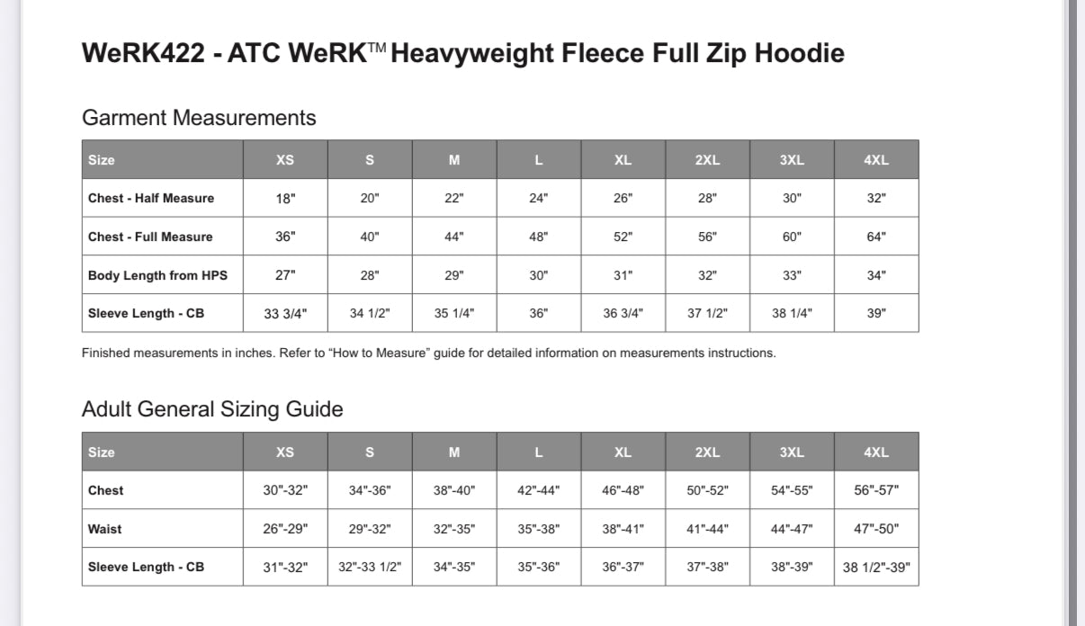 Heavy Full Zip Hoodie - Embroidered