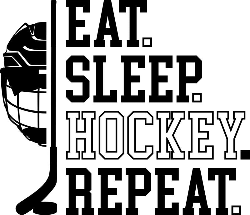 Hockey Eat sleep hockey repeat DTF